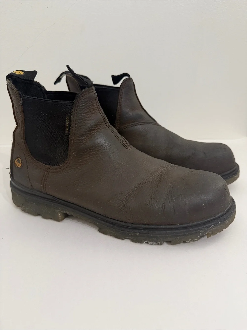 Wolverine l-90 EPX Romeo Chelsea Work Boots Mens Size 10 Brown Leather